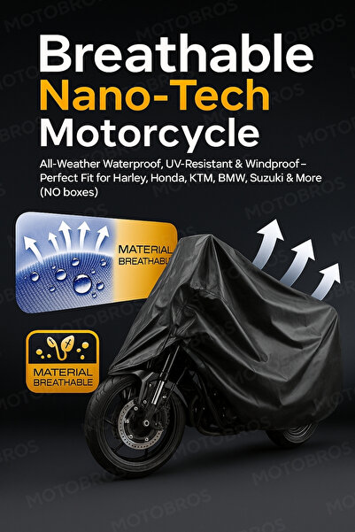 Motobros Motosiklet Branda Cf Moto 250 Nk Siyah Su Geçirmez Dayanıklı (EN KALIN) Kumaş Ömürlük Kullanım
