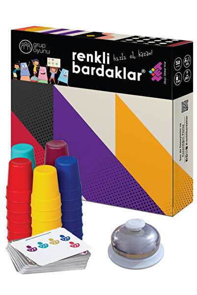 ZEKÜP لعبة الأكواب العملية للذكاء والعقل، للأعمار 3+، 5 لاعبين، 50 بطاقة لعب + جرس