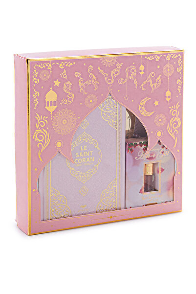 ihvan online Set de covoare roz francez Mealli Medina Line Coran și rugăciune