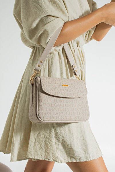 Just Polo Stone Color 2 Compartment Shoulder Bag 2197