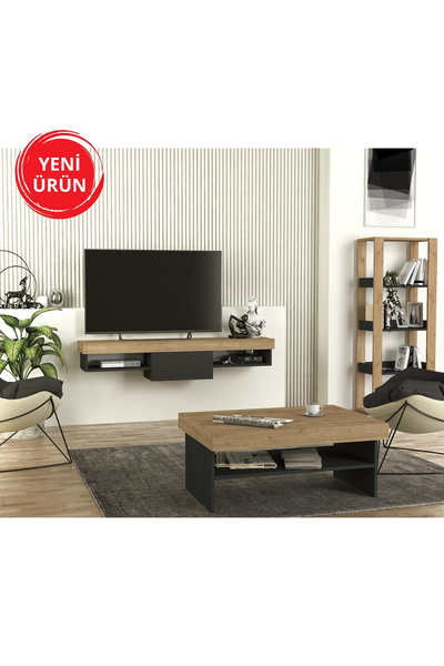 Dekorister Raun Tv Sehpası Sepet - Antrasit