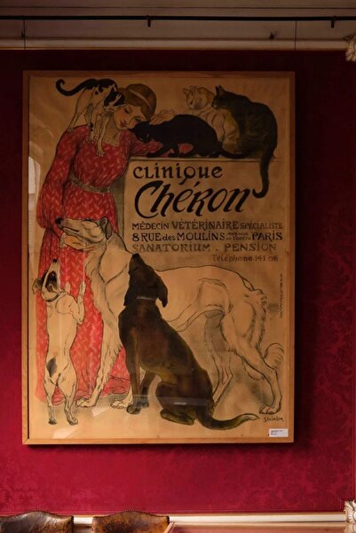 Taranist Kağıt Poster - Clinic Cheron Veteriner Vintage Retro Kedi Köpek Cat Dog