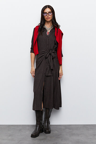 urban focus Tie Detailed Shirt Dress