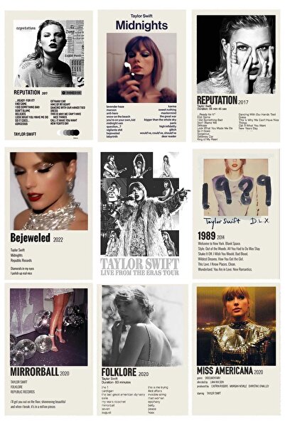 Taranist Kağıt Poster Taylor Swift Polaroid Albüm Seti 8 Adet 10x15cm