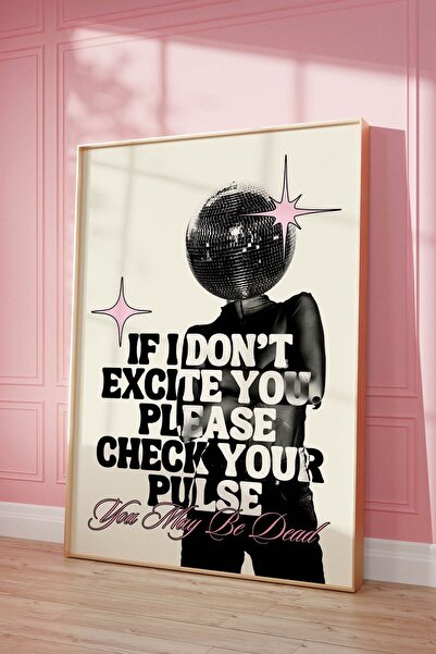 Taranist Kağıt Poster Retro Duvar Dekorasyonu Kalın Kuşe Dekoratif - Disco Topu Kafa