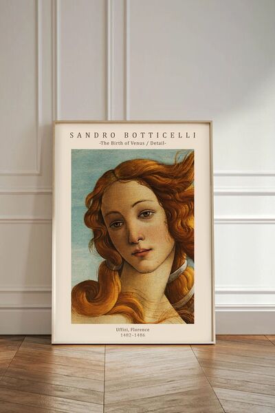 Taranist Çerçevesiz Poster Duvar Dekorasyonu Kalın Kuşe Dekoratif  Venüs'ün Doğuşu Sandro Botticelli