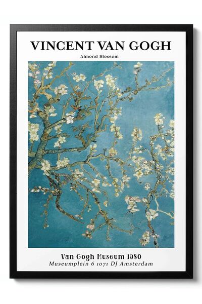 Taranist Kağıt Poster Van Gogh Almond Blossom Badem Çiçeği Kuşe Kalın (30X42 CM)
