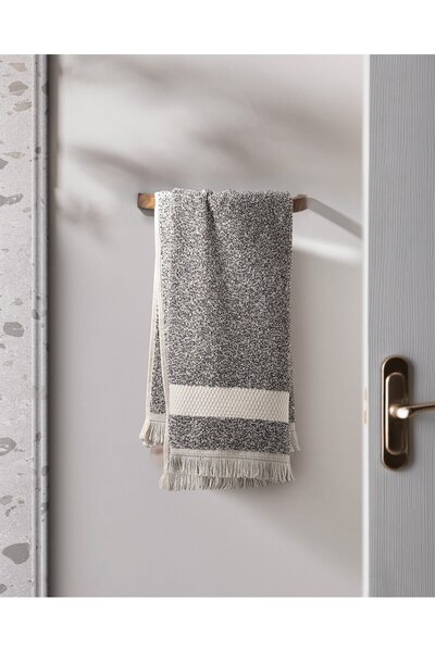 Madame Coco Brest Gesichtshandtuch aus 100 % Baumwolle, garngefärbt – Anthrazit – 50 x 85 cm – Kollektion