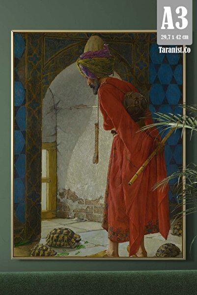 Taranist Kağıt Poster Kaplumbağa Terbiyecisi Osman Hamdi Bey-ünlü Tablolar - ...