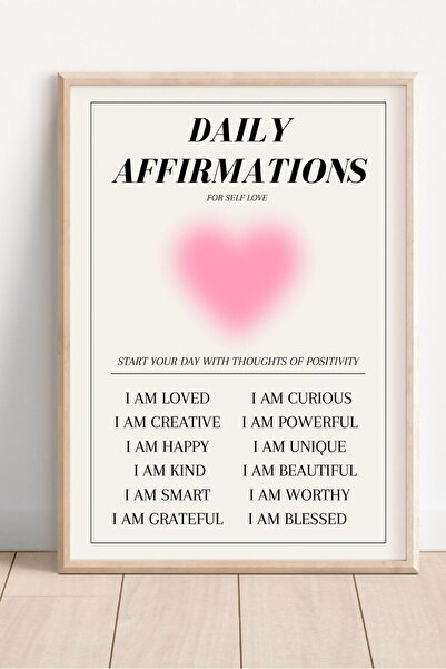 Taranist Kağıt Poster - Daily Affirmations Günlük Olumlama Manifest