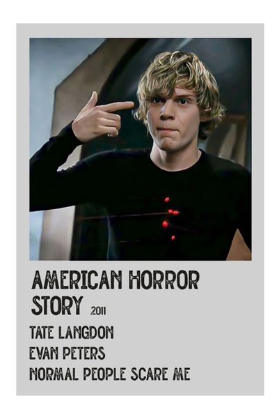 Taranist Kağıt Poster Tate Langdon American Horror Story Kuşe Kalın (30X42 CM)