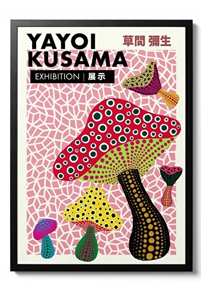 Taranist Kağıt Poster Yayoi Kusama Exhibition Sanatsal Kuşe Duvar Dekorasyonu...