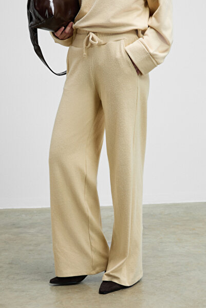 GRIMELANGE Zehruls women's soft and flexible fabric drawstring mink sweatpants