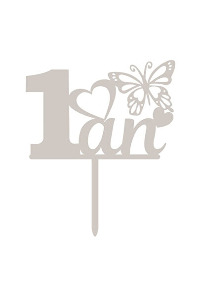 Mirific Party Silver Topper, 140x165x1.5 mm, butterfly, 1 year