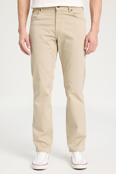 WRANGLER W121Y6C06 Bej Erkek Texas Straigh Düz Paça Normal Bel Esnek Pantalon