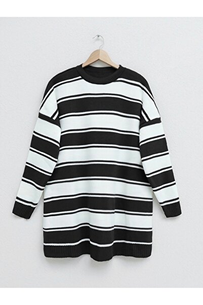 Modamorfo Thick Striped Loose Knitwear Tunic