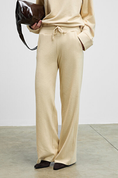 GRIMELANGE Zehruls women's soft and flexible fabric drawstring mink sweatpants