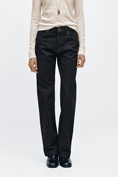 Massimo Dutti Orta bel geniş paça jean