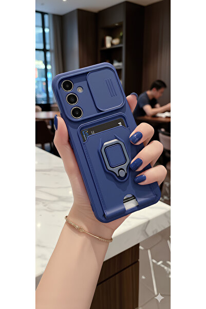 TechTrove حافظة سامسونج جالاكسي A55 مع حماية للكاميرا وحامل بطاقات منزلق وحام...