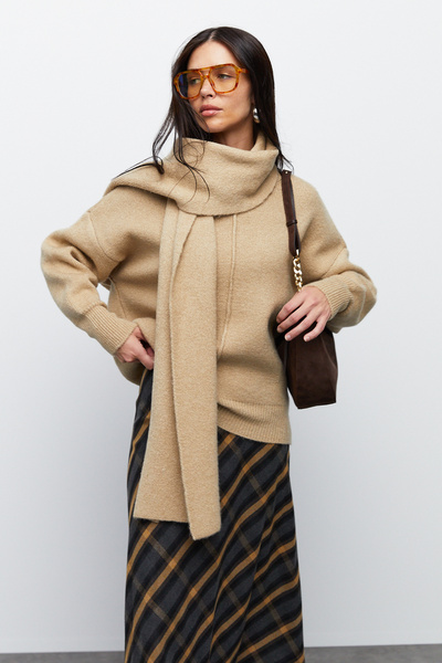 urban focus Oversized Sweater with Scarf