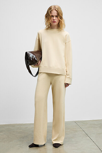 GRIMELANGE Zehruls women's soft and flexible fabric drawstring mink sweatpants