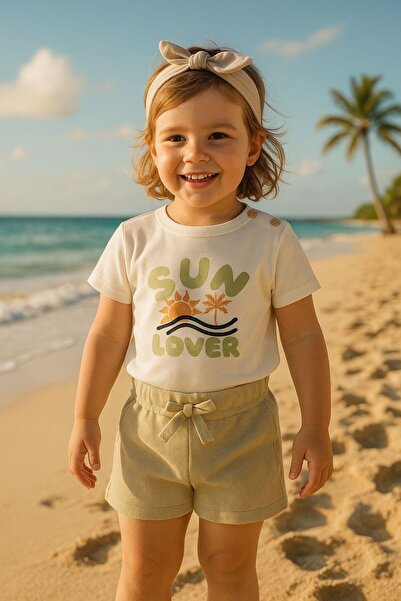 Milk & Muffin Mm-1032 Cream Organic Baby and Kids Short Sleeve T-Shirt
