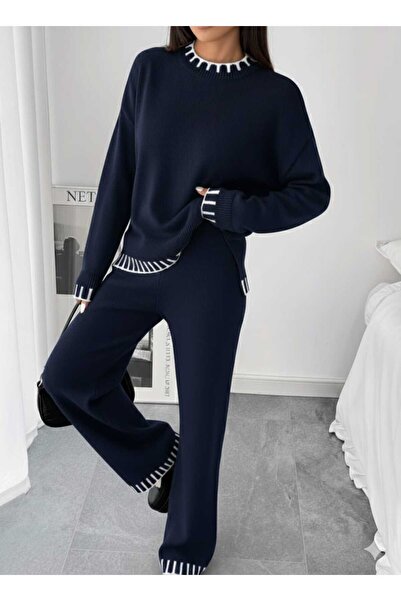 Elfin Split Sweatshirt Pants Bottom-Upper Set