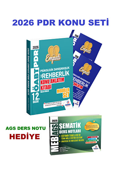 Kurul Yayıncılık 2026 Öabt Empati Psikolojik Danışmanlık Ve Rehberlik (PDR) Konu Anlatımlı Modüler Set