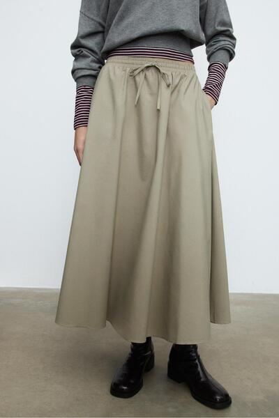 Stradivarius Flowing midi skirt