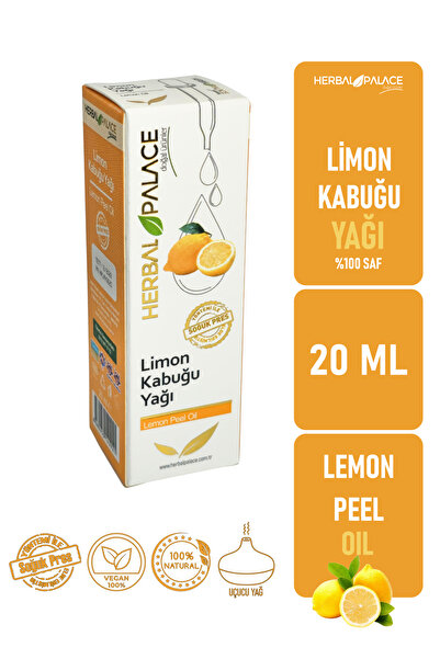 Herbal Palace Limon Kabuğu Yağı Uçucu %100 Saf ve Doğal (Lemon Peel Oil) 20 ml