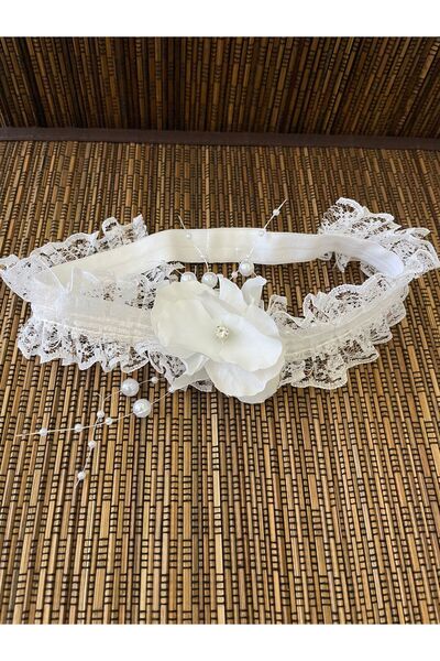 Rengarenk Minikler Specially designed newborn headband with hydrangea and pea...