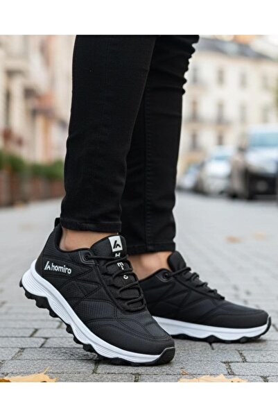 homiro Muške vodootporne sportske cipele sa poliuretanskom đonom - crno-belo