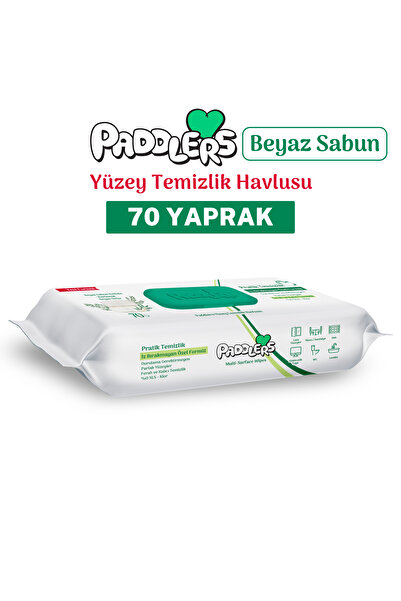 Paddlers Easy Clean Beyaz Sabun Katkılı Yüzey temizlik Havlusu 70 Yaprak