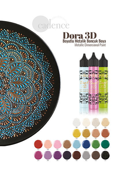 Cadence 3d Boncuk Boya 6 Lı Set-1 / Boyutlu Boya 25 ml X 6 Adet