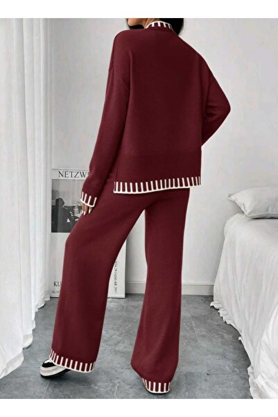 Elfin Split Sweatshirt Pants Bottom-Upper Set