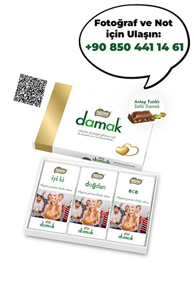 Damak Doğum Günü Hediyesi Özel Fotoğraflı Nestlé Çikolata Paketi