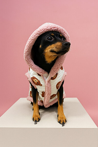 MODA Köpek kedi kıyafetı Kuzu müsliniçi yumaşak mont Rüzgarlık