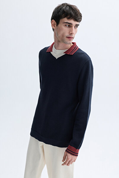 Mudo Loose Fit Polo Neck Sweater