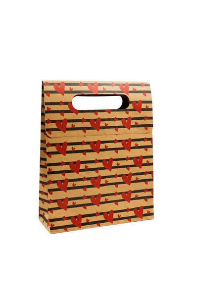 repro design 24x30 Kalp Harmanı Premium Zarf Model Karton Çanta 1 Adet