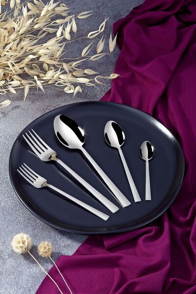 Gökdil Kayern 30 Piece Simple Fork & Spoon & Set for 6 People