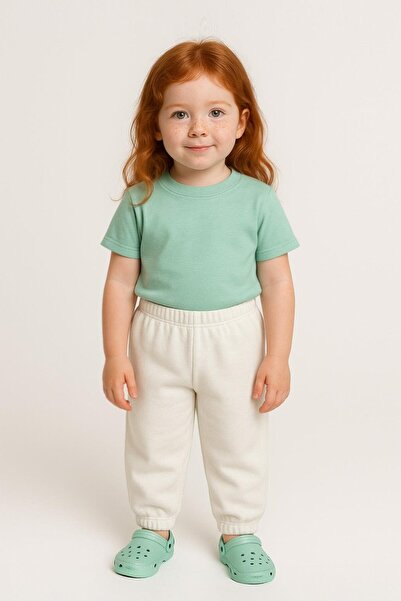 LUESS Pantaloni de pijama unisex pentru copii din bumbac cu textura moale