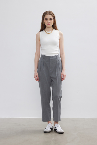 BE BLUE Gray Iron Tracked Pants