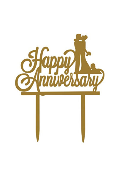 Mirific Party Topper auriu, 140 x 170 x 1,5 mm, la mulți ani