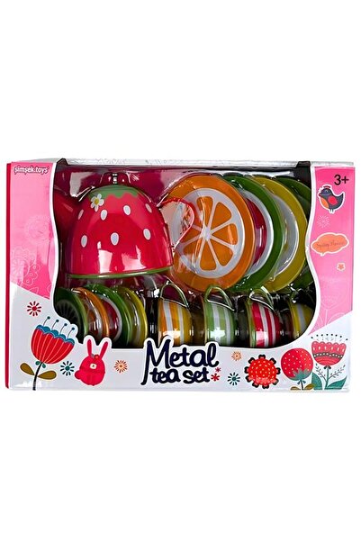 ŞİMŞEK ألعاب طقم شاي معدني بنمط الفاكهة 620 C10