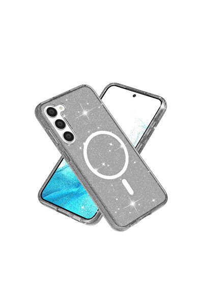 Twin Store غطاء حماية لهاتف جالاكسي إس 23 متوافق مع ماج سيف - أسود