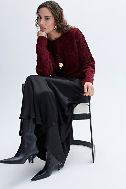 Mudo SAÇ ÖRGÜLÜ BİSİKLET YAKA KAZAK