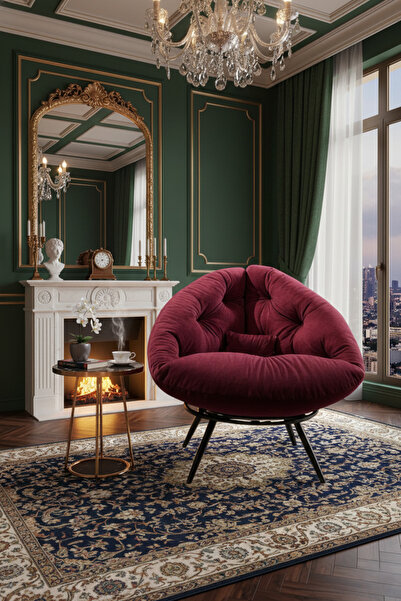 KANEPY Lüx Mor Berjer Koltuk 92x92: Modern Tekli Salon Koltuğu - Armut Minder...