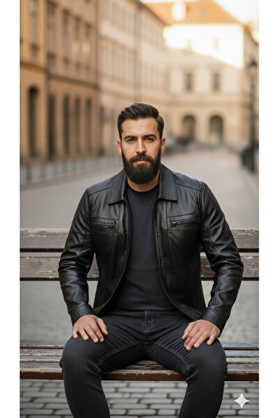 SNR γνήσιο δέρμα αρνιού ανδρικό δερμάτινο παλτό από γνήσιο δέρμα μπουφάν από μαλακό δέρμα