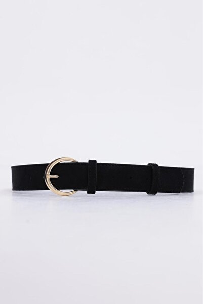 MODAM HİFA Oval Buckle Suede Belt Women's Belt Trouser Belt Dress Belt Shirt Belt Waist Belt