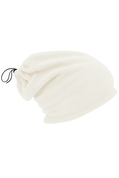 AXE SPORTSWEAR Ecru Unisex Winter Hat - Beanie Drawstring Fleece, Winter Neck Collar